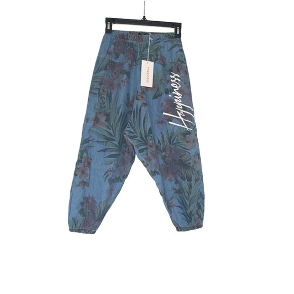 Happiness Kids Floral Denim Pants - Picture 2 of 2